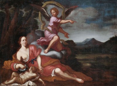 The Angel Shows Hagar and Ishmael the Way to the Saving Well by Unbekannt Unbekannt
